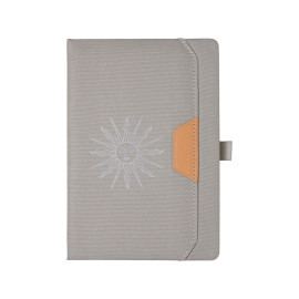 Блокнот А5 из RPET Harvey, 80 листов FSC бумага, серый с термотрансфером