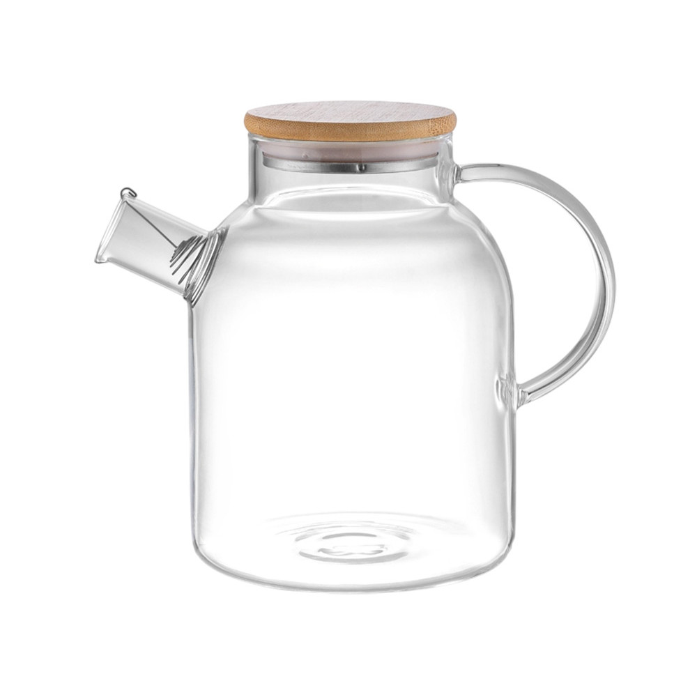 Стеклянный чайник с бамбуковой крышкой Sencha M