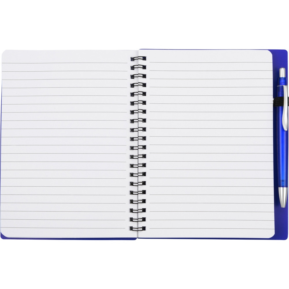 Блокнот Контакт с ручкой, синий