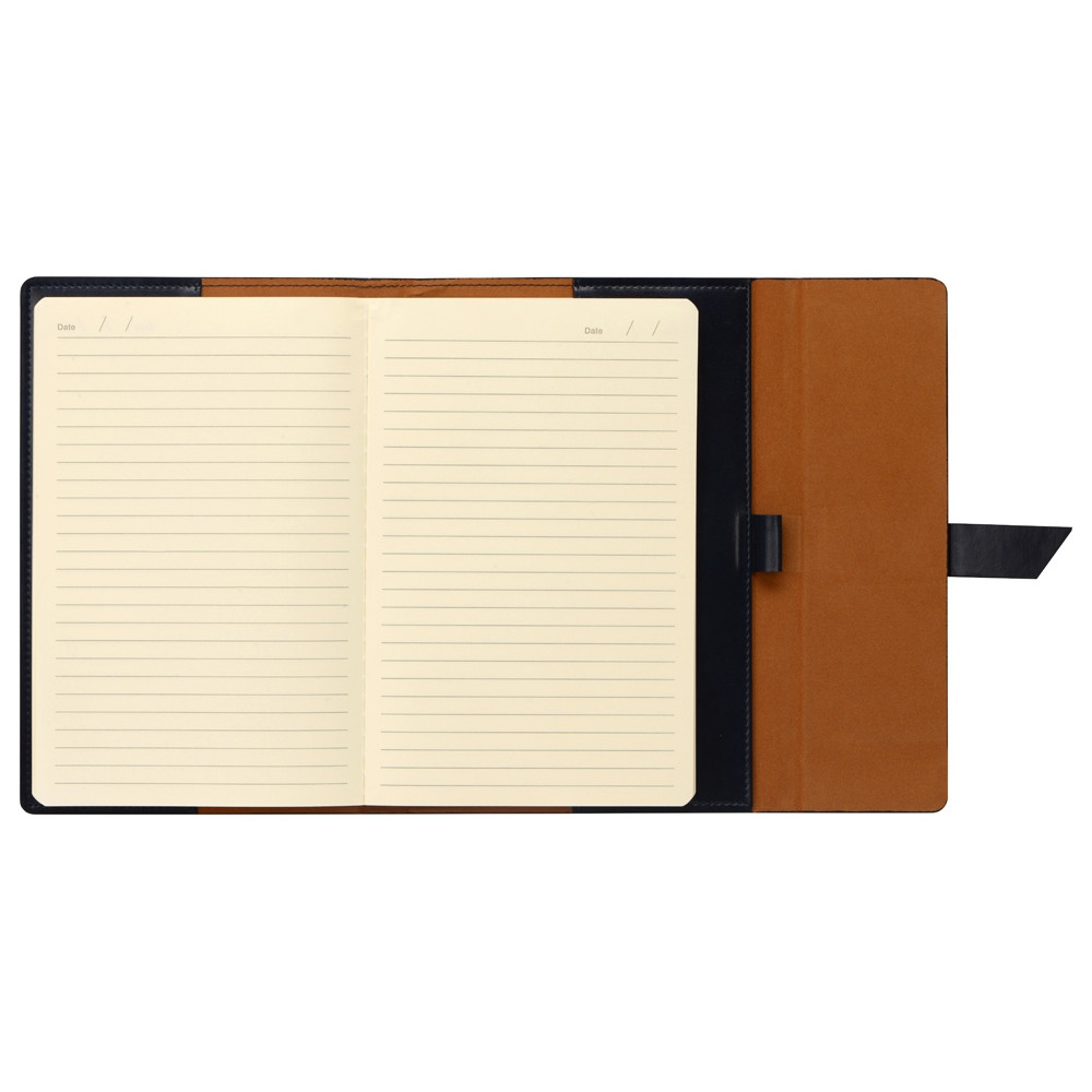 Бизнес-блокнот А5 с клапаном Fabrizio, 80 листов, темно-синий