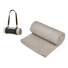 Плед Нежность с плечевым ремнем, светло -серый