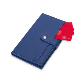Блокнот-кошелек с сменным блоком А6 Wall Street, 64 листа, синий