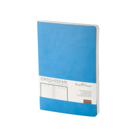 Ежедневник А5 недатированный Megapolis Velvet Flex, небесно-голубой