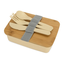 Ланчбокс Lunch с крышкой, бежевый Ланчбокс Lunch с крышкой, бежевый