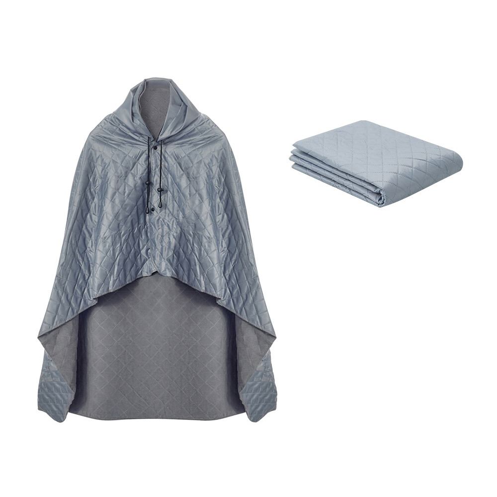 Пончо Cappy с капюшоном на липучке в мешке, серый