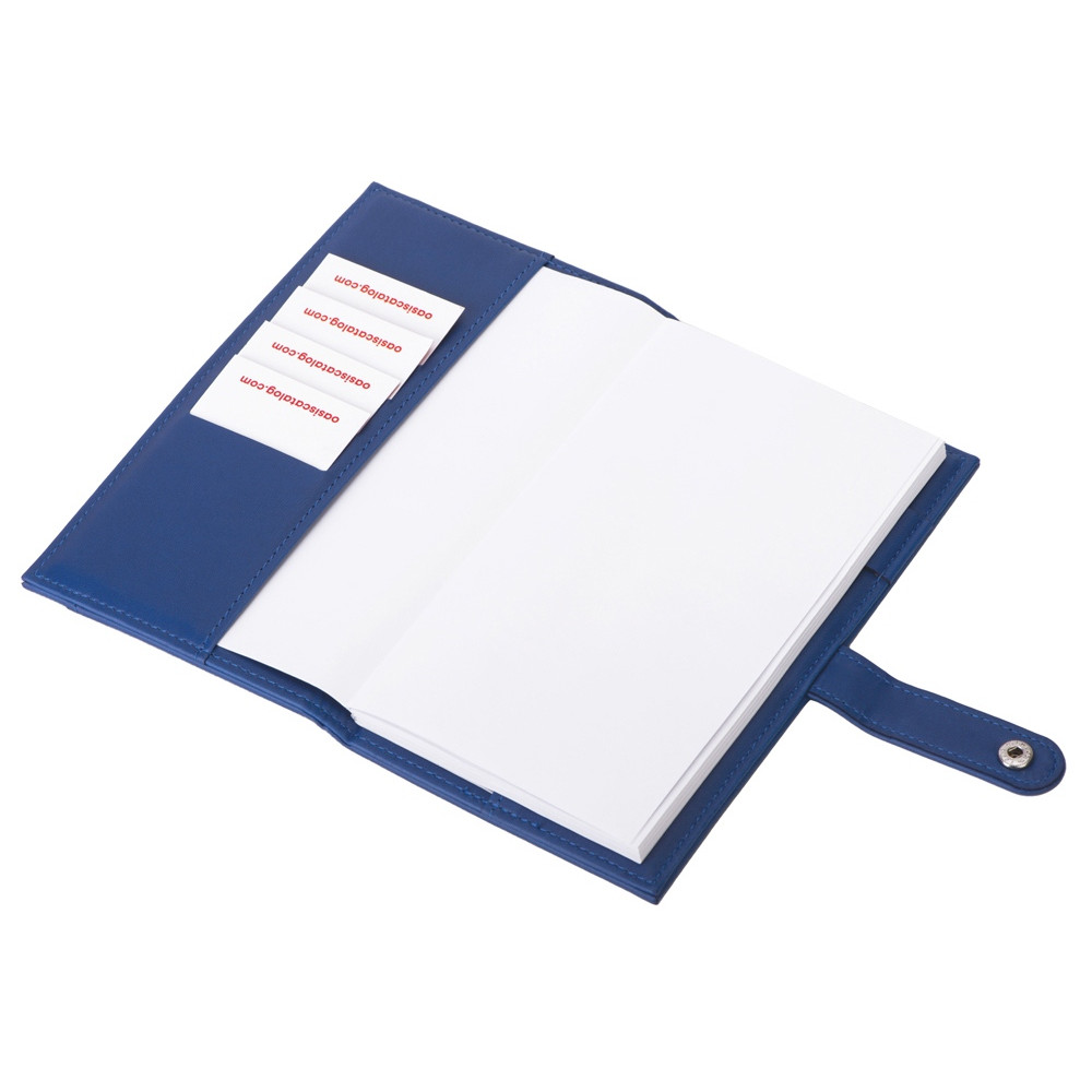 Блокнот-кошелек с сменным блоком А6 Wall Street, 64 листа, синий