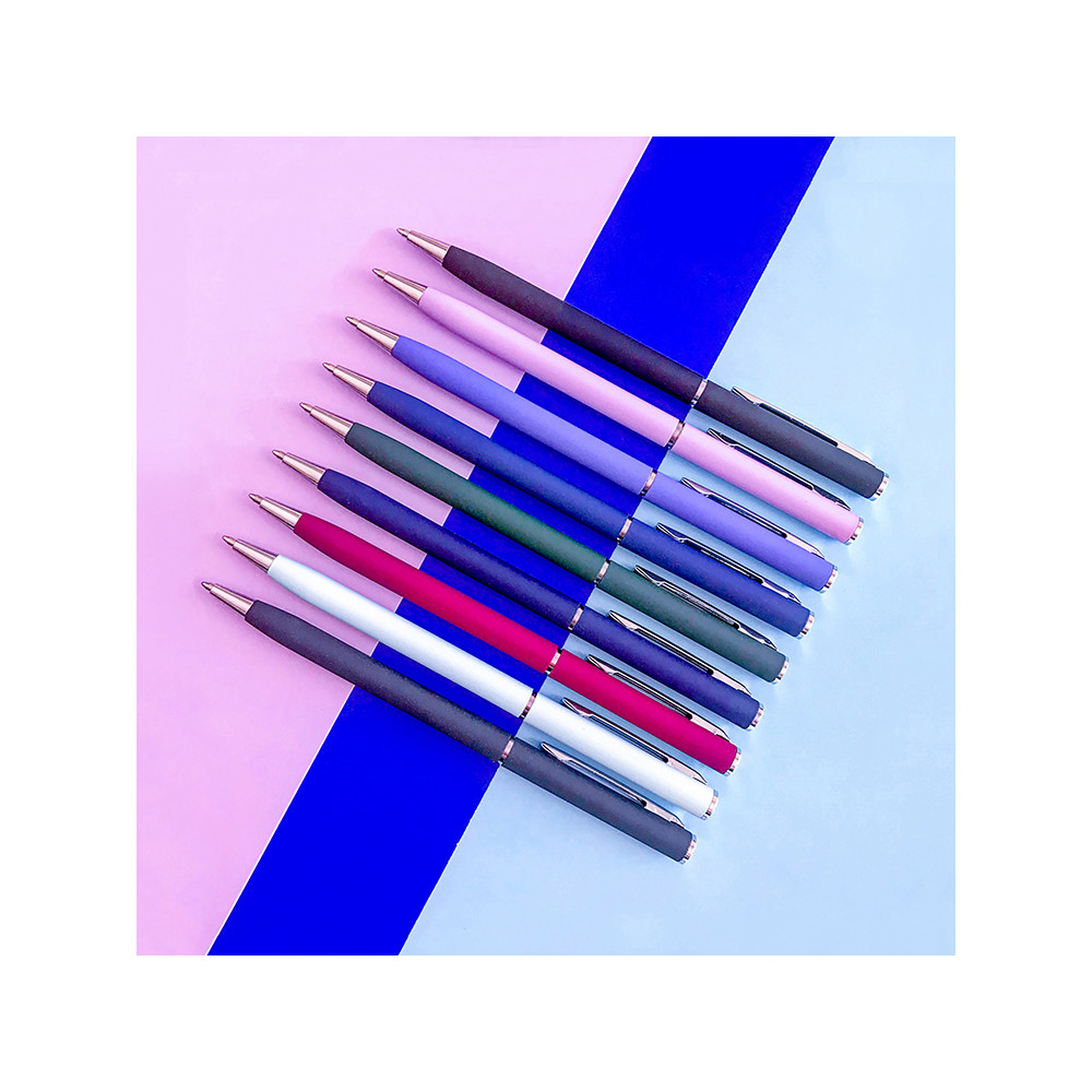 Ручка шариковая автоматическая BrunoVisconti® PALERMO цвет корпуса черный, soft-touch, 0.7 мм