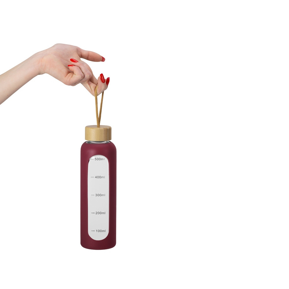 Бутылка из боросиликатного стекла Hangy, 550 мл, бургунди