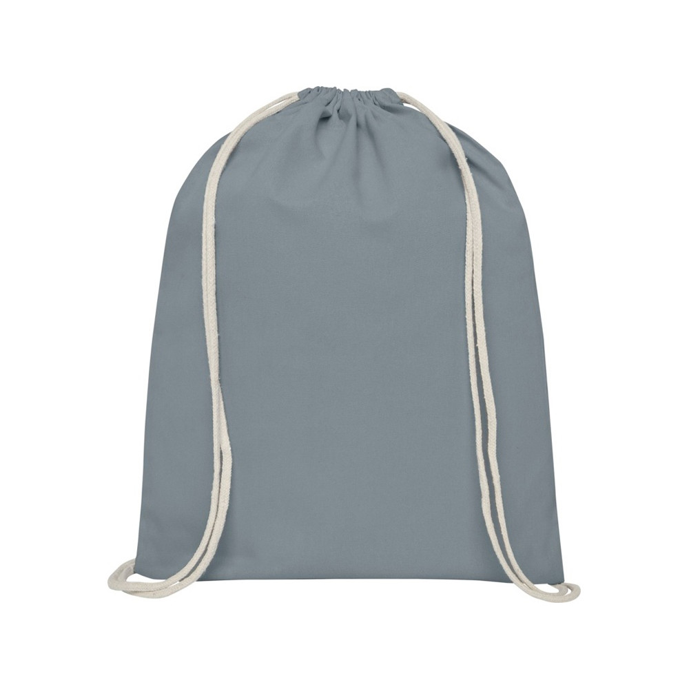 Рюкзак со шнурком Oregon из хлопка плотностью 140 г/м², серый