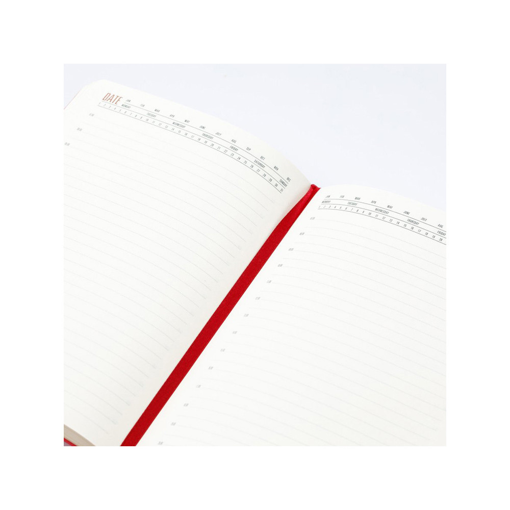 Ежедневник недатированный А5 LONDON красный/темно-серый