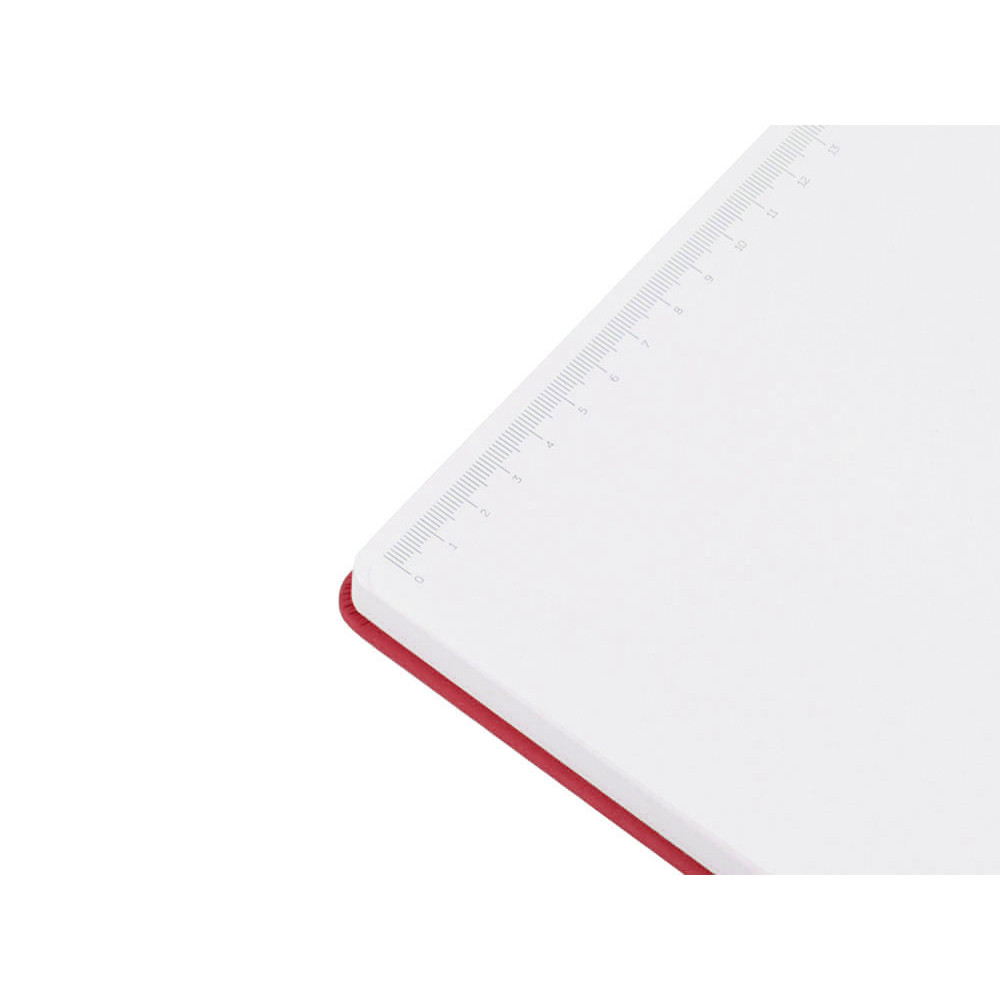 Бизнес-блокнот C2 софт-тач, твердая обложка, 128 листов, красный