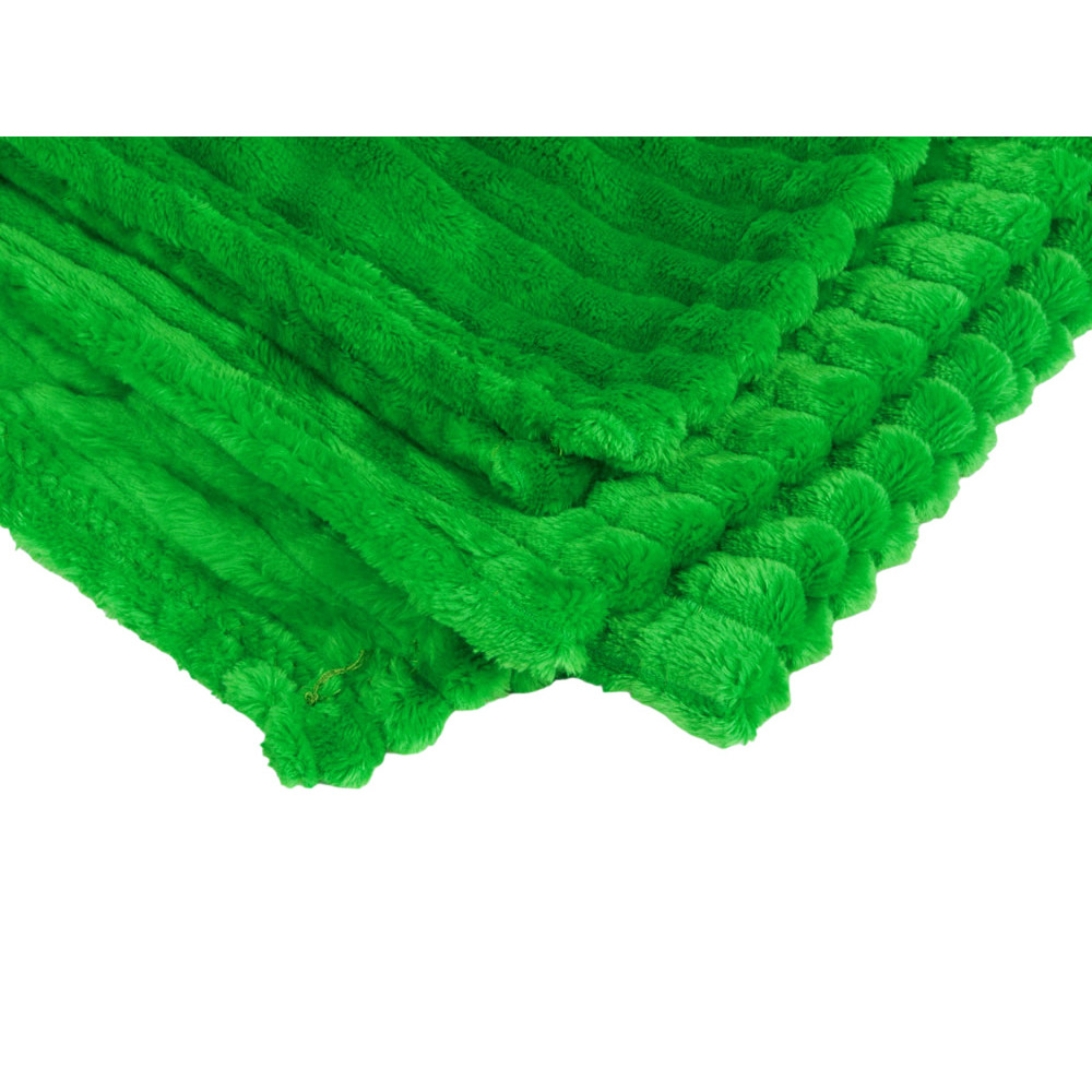 Плед Wave флисовый, зеленый