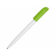 Ручка пластиковая шариковая Каролина Color CLP, белый/зеленое яблоко