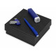 Подарочный набор On-the-go с флешкой, ручкой и зарядным устройством, синий