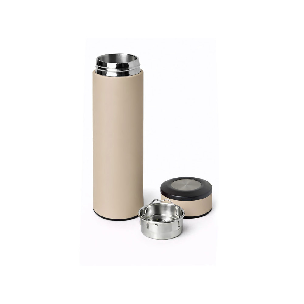 Термос Confident с покрытием soft-touch 420мл, бежевый