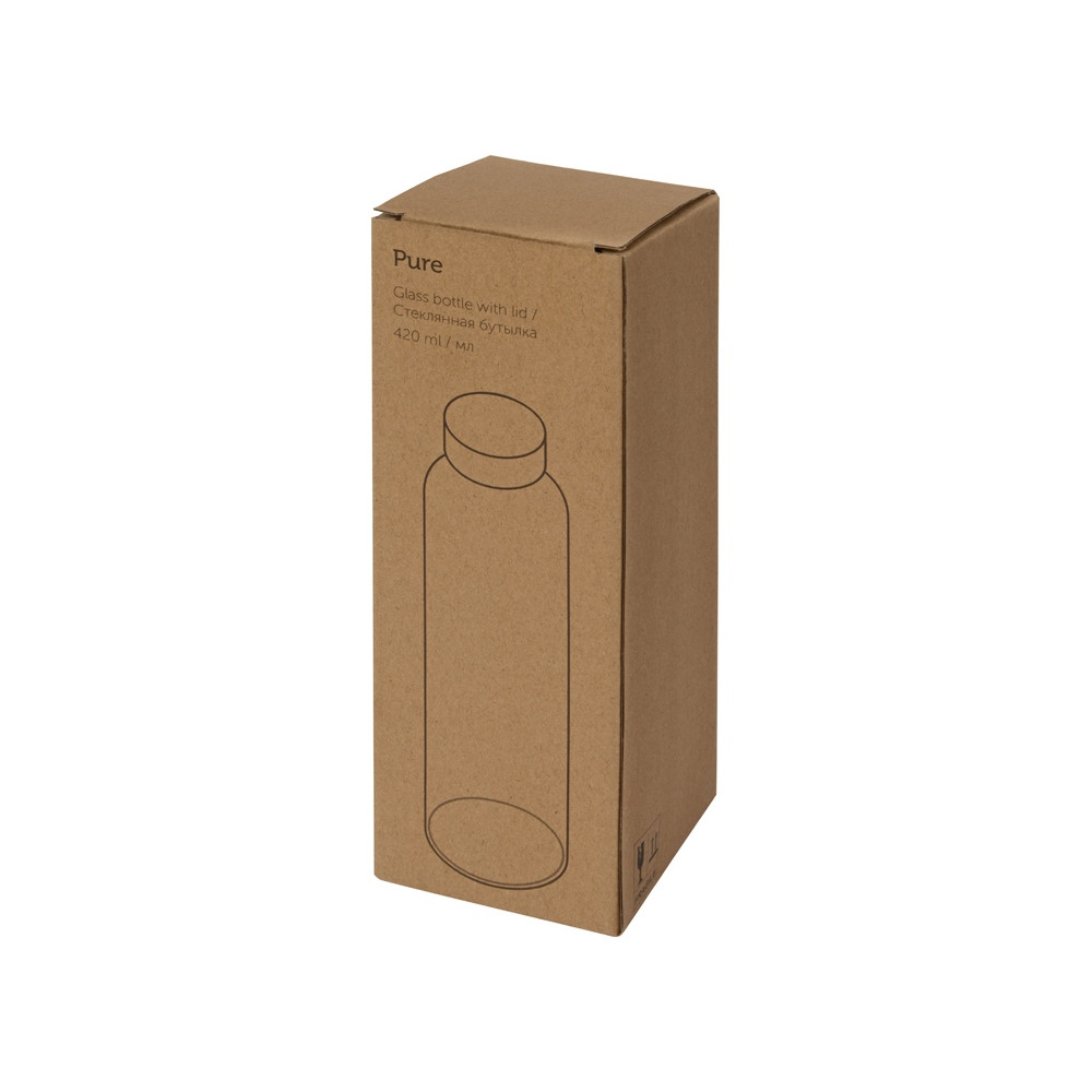 Бутылка для воды Pure c чехлом, 420 мл, черный