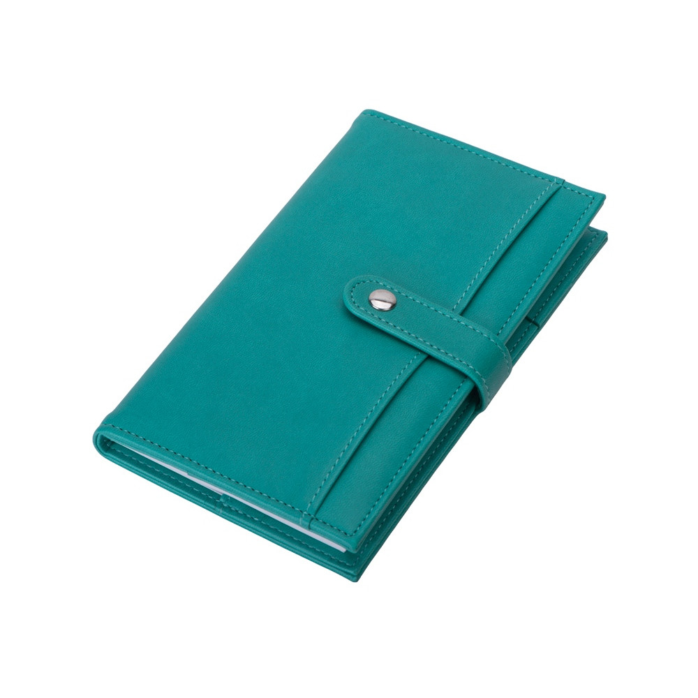 Блокнот-кошелек с сменным блоком А6 Wall Street, 64 листа, бирюзовый