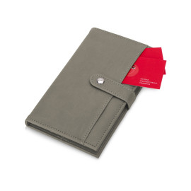 Блокнот-кошелек с сменным блоком А6 Wall Street, 64 листа, темно-серый