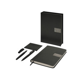 Подарочный набор Goethe с блокнотом А5, 2-мя ручками и картхолдером, черный