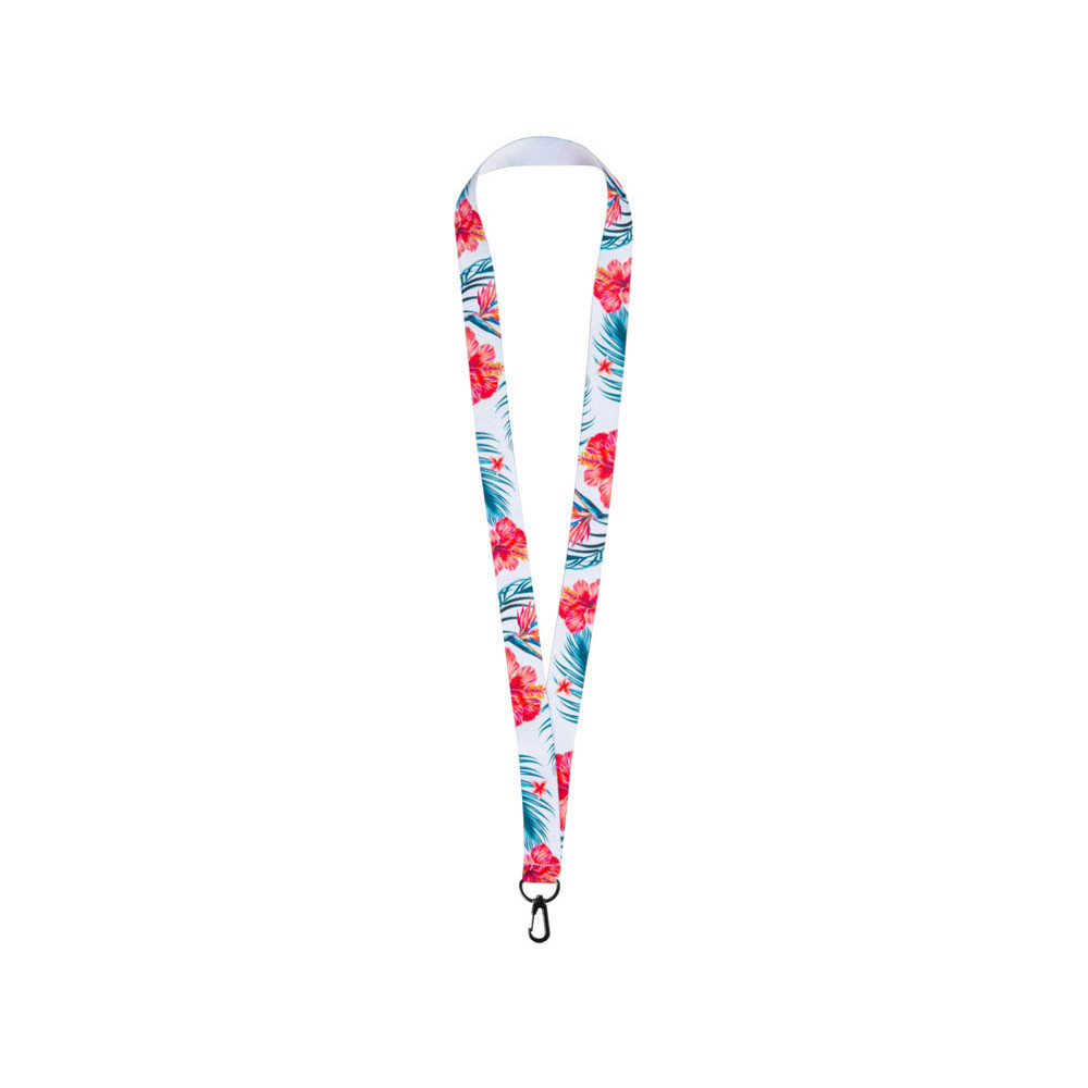 Ланъярд 2 см под сублимацию с трендовым карабином, черный