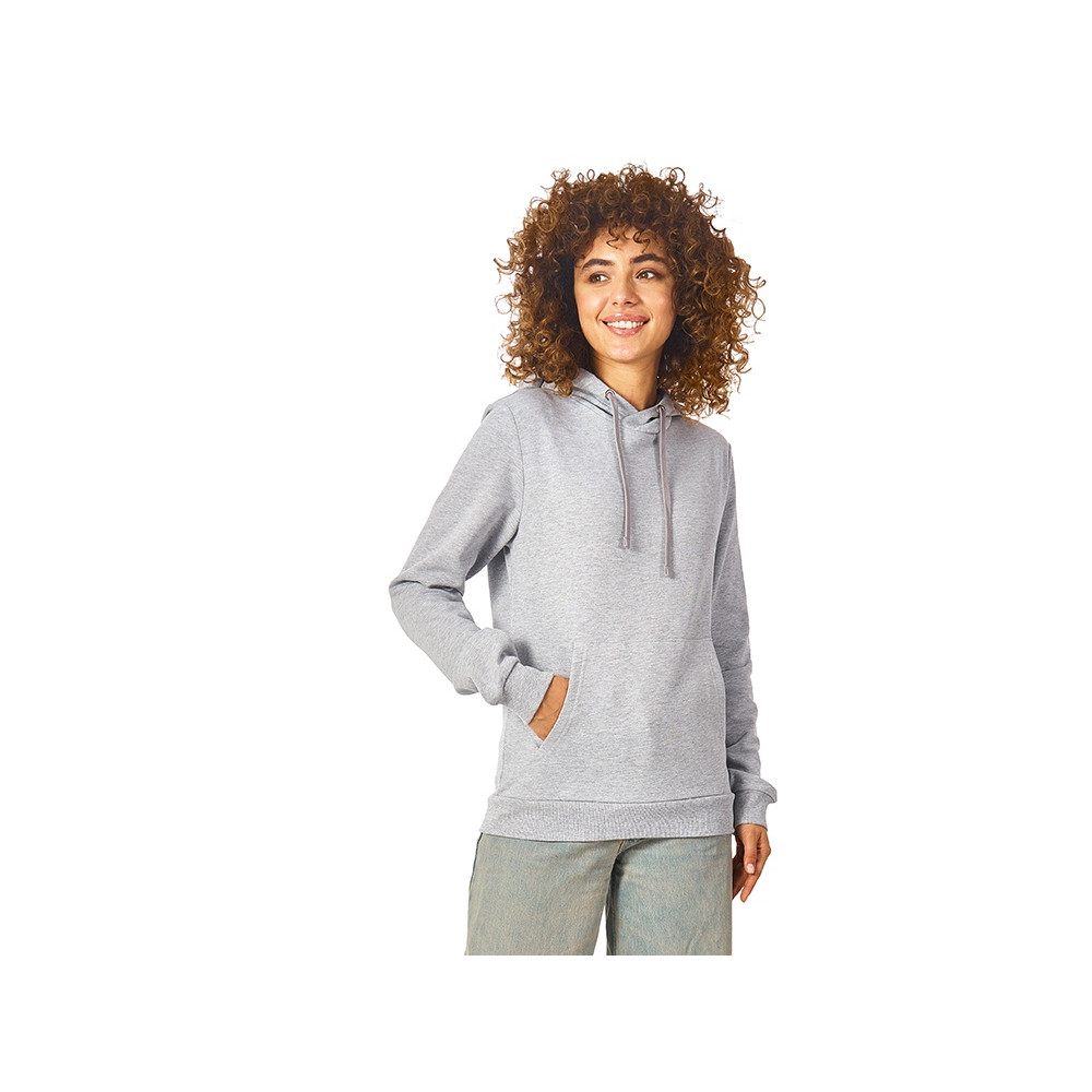 Толстовка унисекс Stream с капюшоном, серый меланж