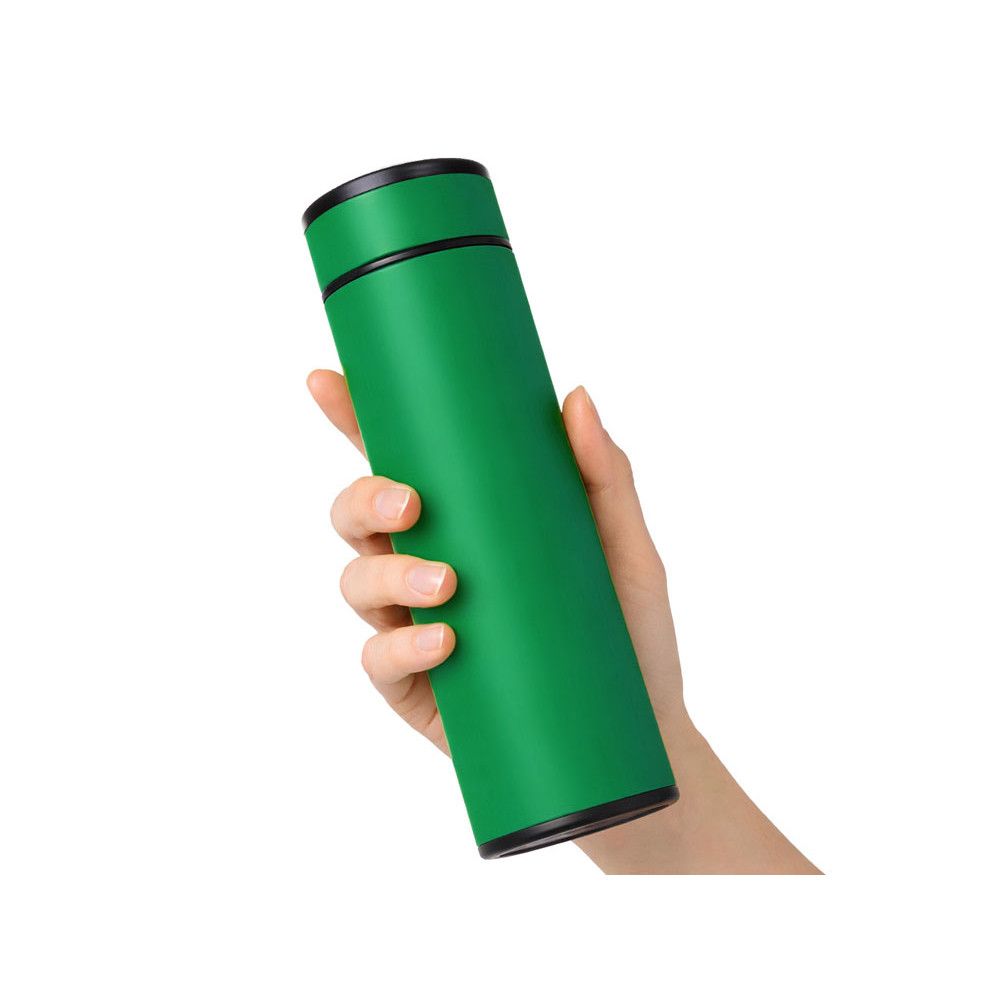 Термос Confident с покрытием soft-touch 420мл, зеленый