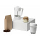 Подарочный набор с кофе, кружкой и френч-прессом Бодрое утро, белый