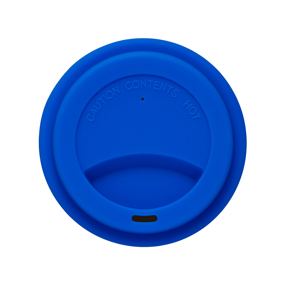 Стакан с силиконовой крышкой Cafe, синий