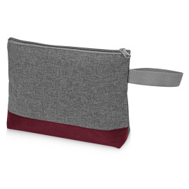 Косметичка двухцветная Trivium, серый/бордовый