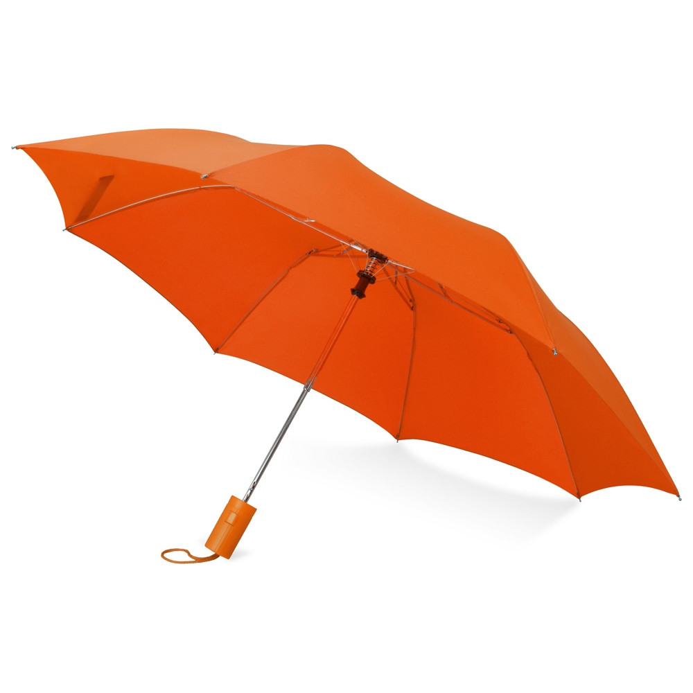 Zont 753. Оранжевый зонт. Зонт металлический. Зонт складной полуавтоматический, 2 сложения. Tulsa (арт.979027) зонт.