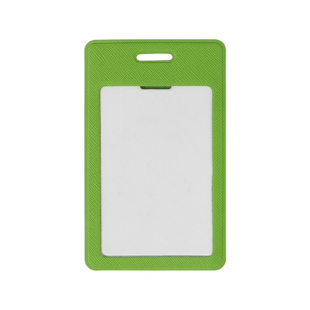 Вертикальный карман из экокожи для карты Favor, зеленое яблоко