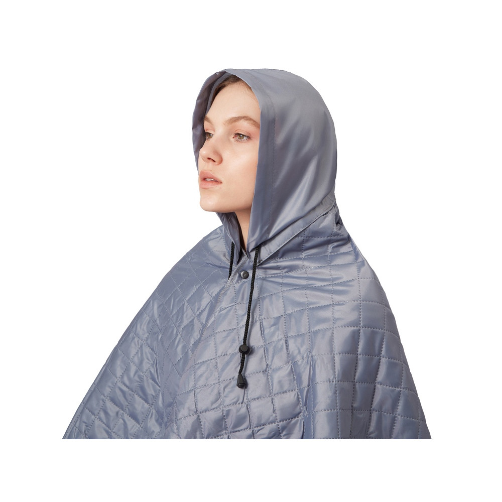 Пончо Cappy с капюшоном на липучке в мешке, серый