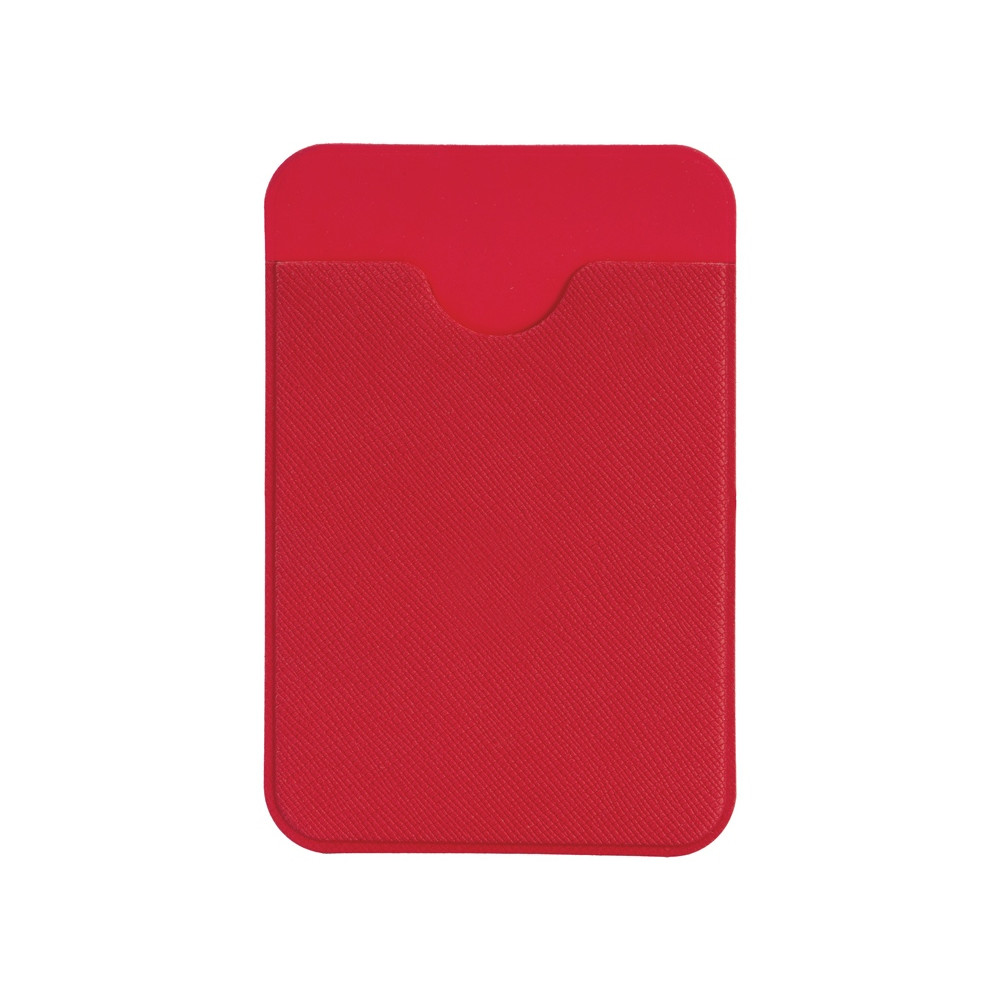 Чехол-картхолдер Favor на клеевой основе на телефон для пластиковых карт и и карт доступа, красный