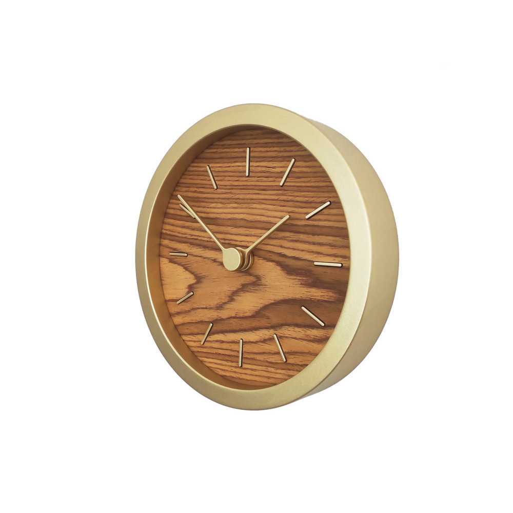 Часы настенные Gracie XS, натуральные с золотистым