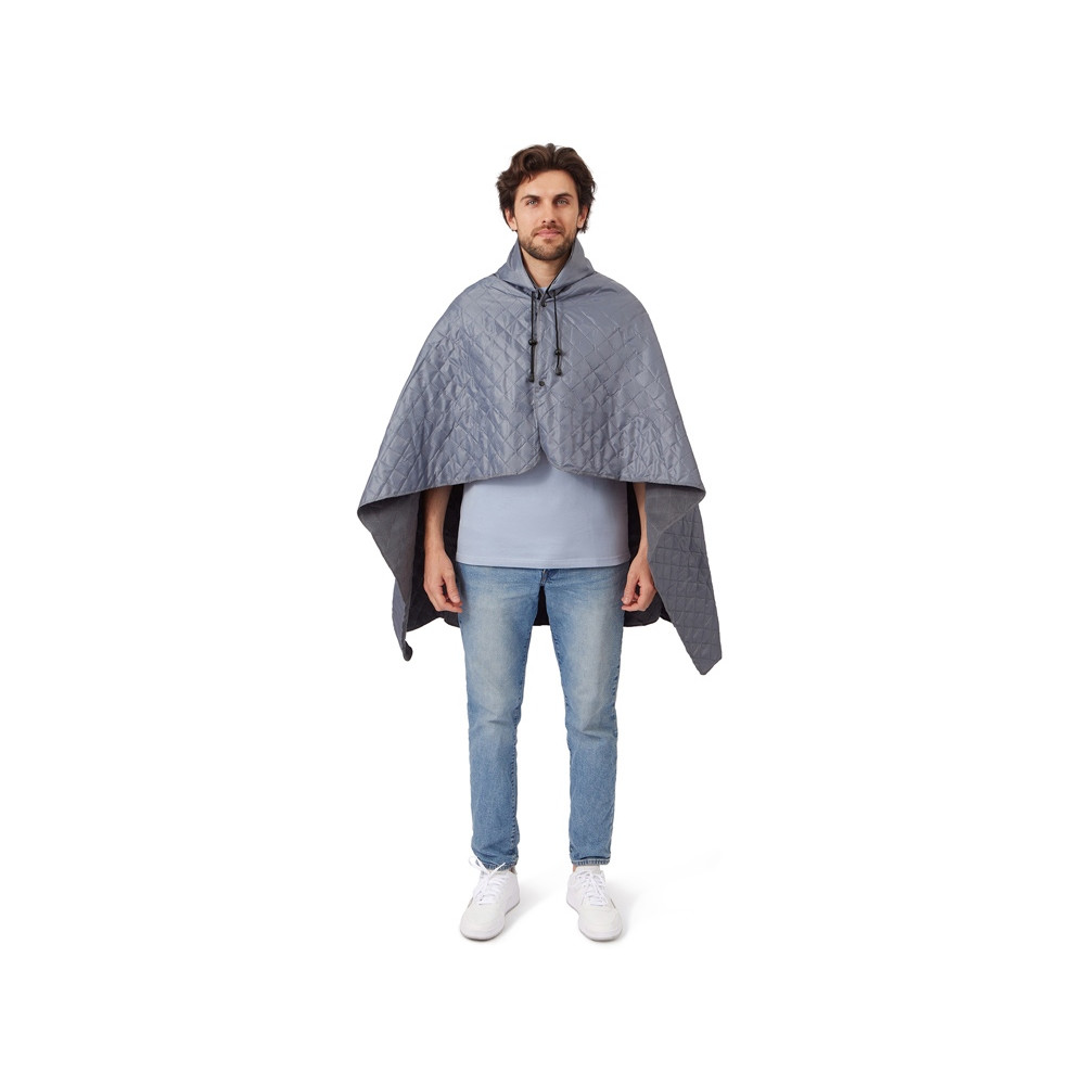 Пончо Cappy с капюшоном на липучке в мешке, серый