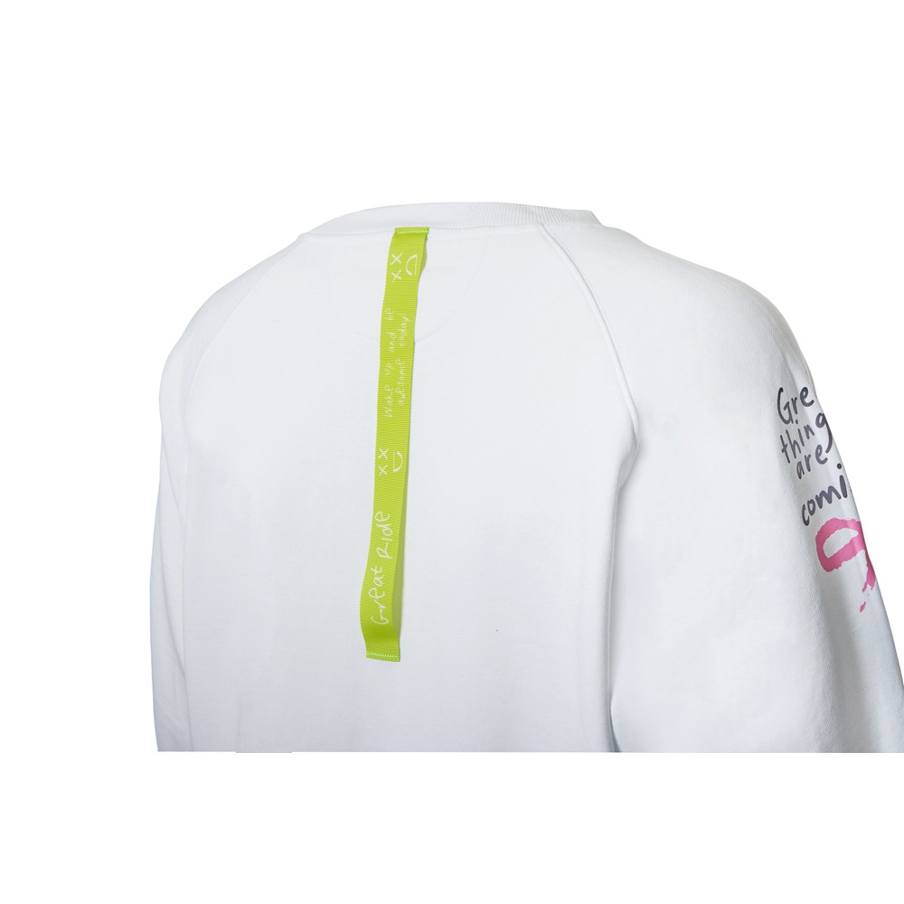 Свитшот оверсайз с рукавом реглан Belgrade, унисекс, белый, ДТФ текстиль