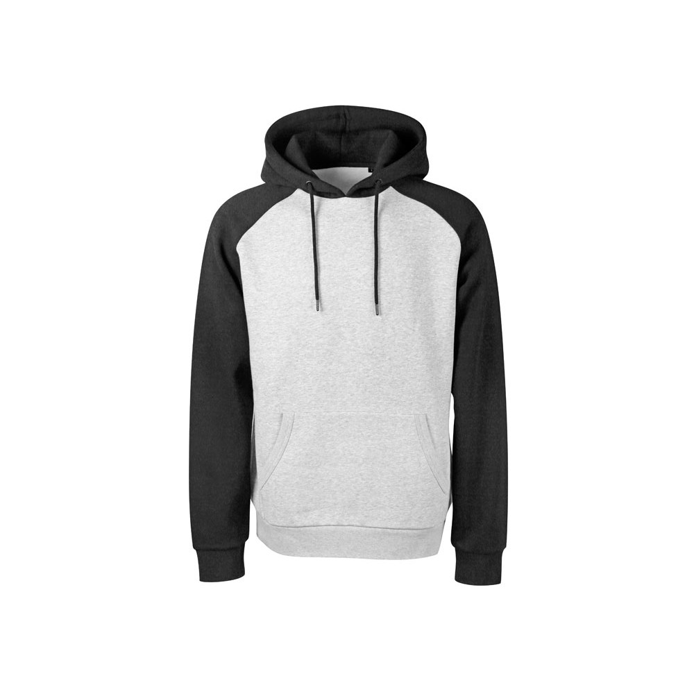Толстовка с капюшоном Dublin мужская, черный/серый меланж
