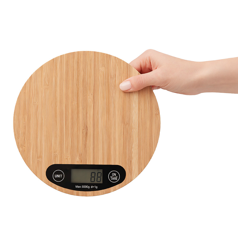 Бамбуковые кухонные весы Scale, натуральный