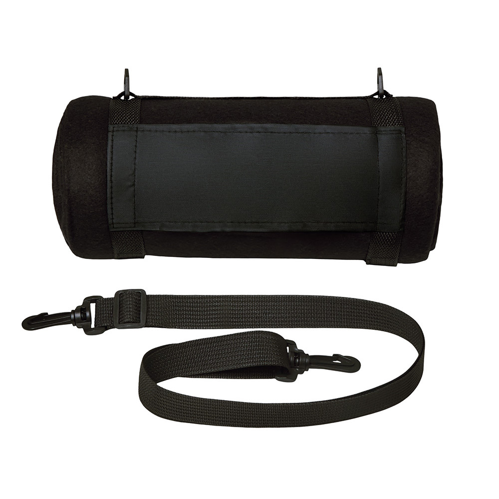 Плед Нежность с плечевым ремнем, черный