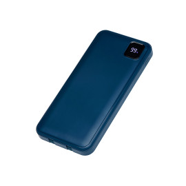 Внешний аккумулятор со встроенными кабелями Фрэйм, 10000мач, темно-синий