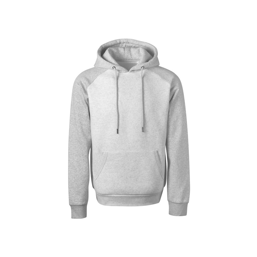 Толстовка с капюшоном Dublin мужская, серый меланж/белый меланж
