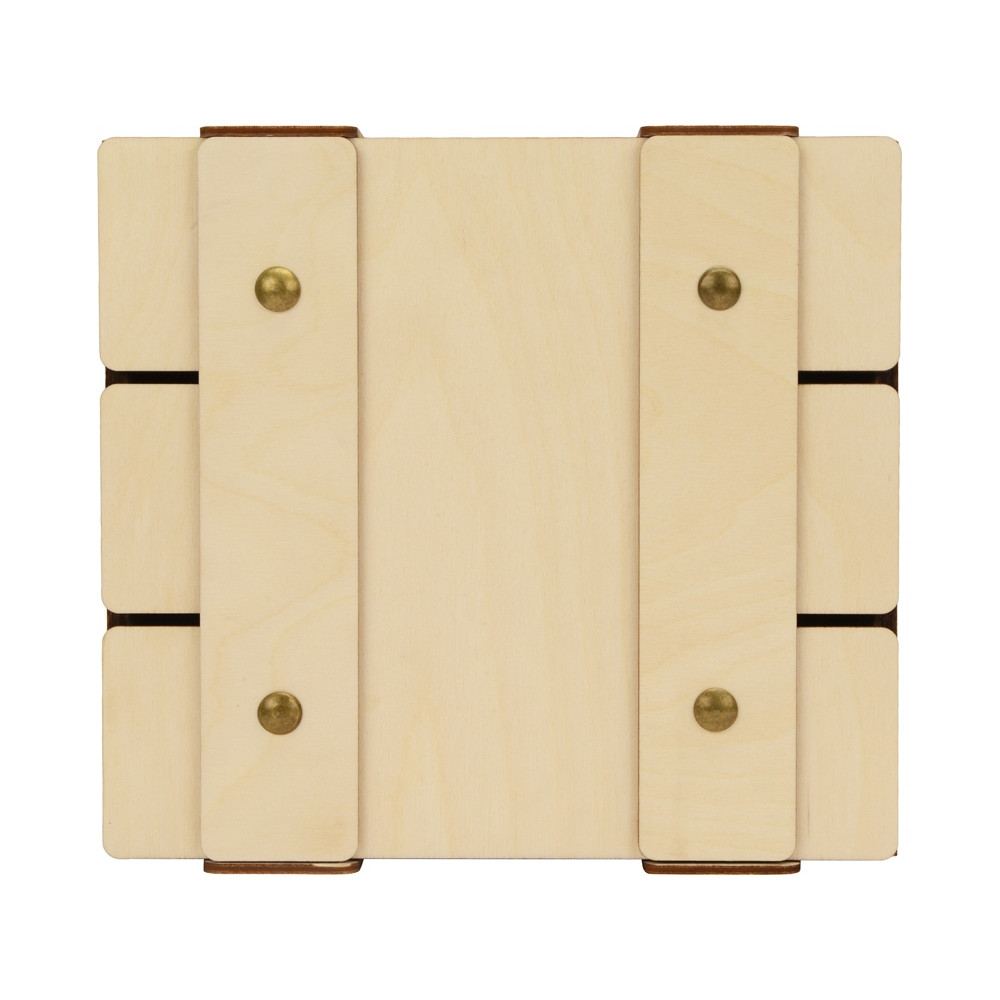 Деревянная подарочная коробка с крышкой Ларчик на бечевке