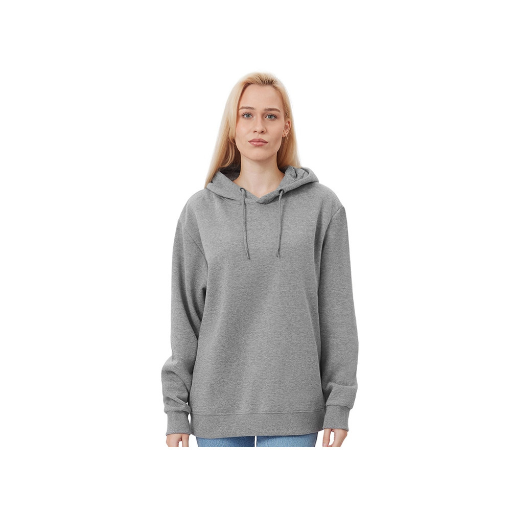 Толстовка с капюшоном оверсайз Lisbon унисекс, серый меланж