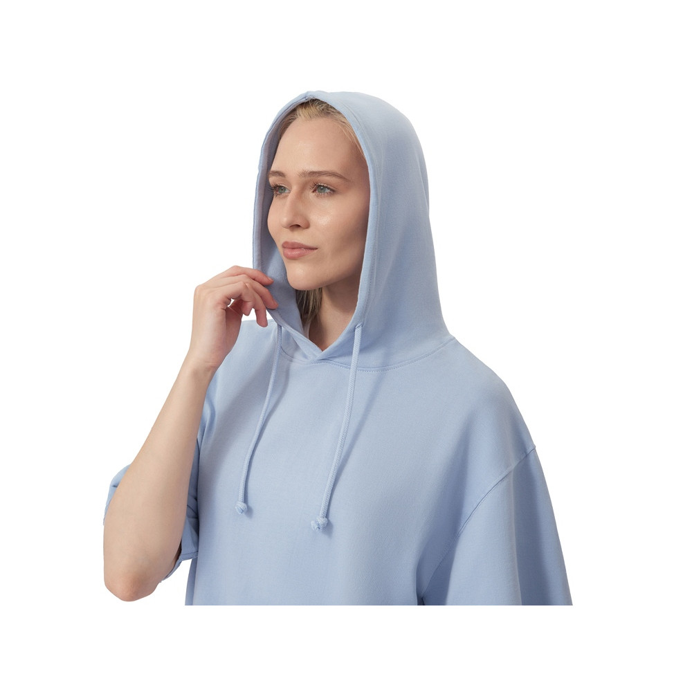 Худи оверсайз с коротким рукавом Warsaw унисекс, небесно-голубой