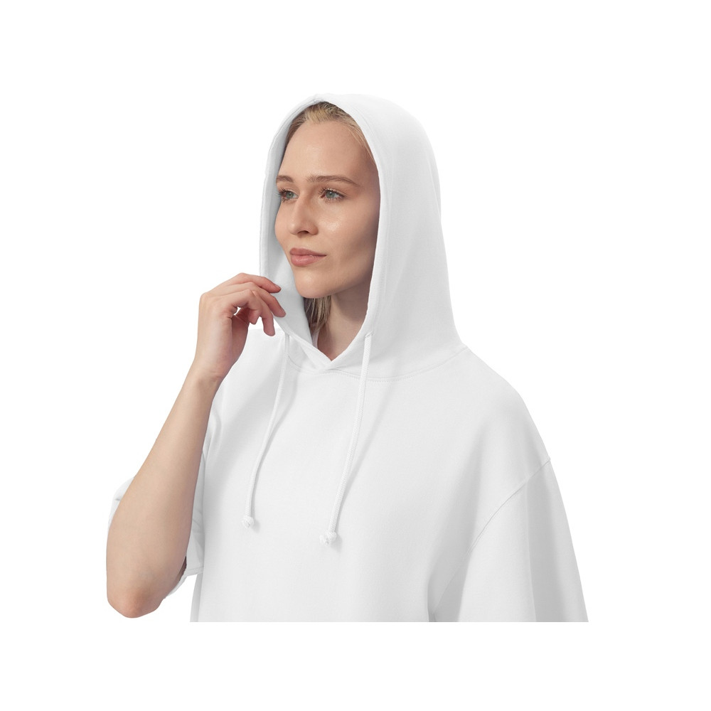 Худи оверсайз с коротким рукавом Warsaw унисекс, белый