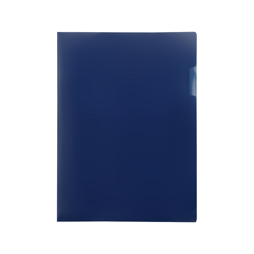Папка- уголок, для формата А4, плотность 180 мкм, синий матовый