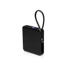 Внешний аккумулятор со встроенным кабелем USB-C Дэнси, 5000 мАч, черный