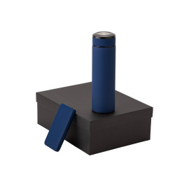 Подарочный набор с термосом и повербанком С2, темно-синий