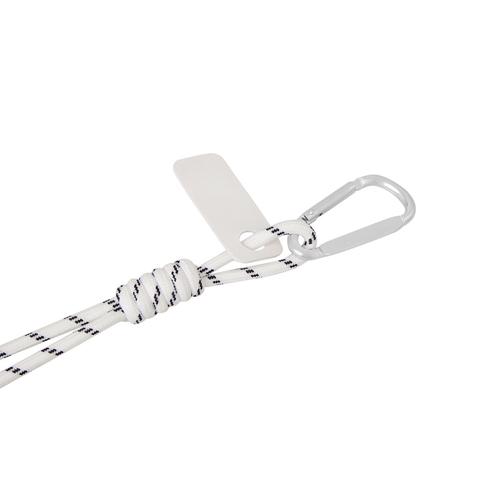 Брелок-веревочка на карабине Trinket, черно-белый