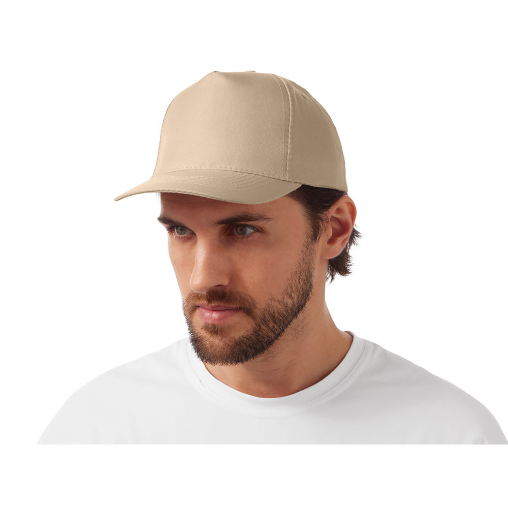 Бейсболка Poly 5-ти панельная 120 гр, песочный